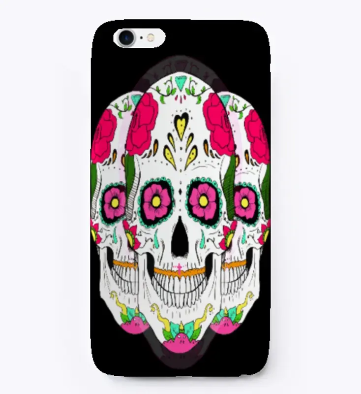 Colorful Sugar Skull  iPhone Case